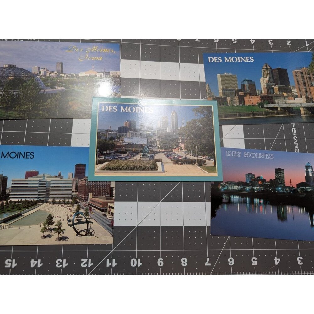 Des Moines Iowa City Post Cards Landscape lot of 5 unposted‎